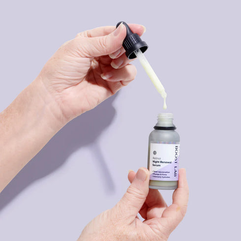 Image of Boost Lab night renewal serum bottle